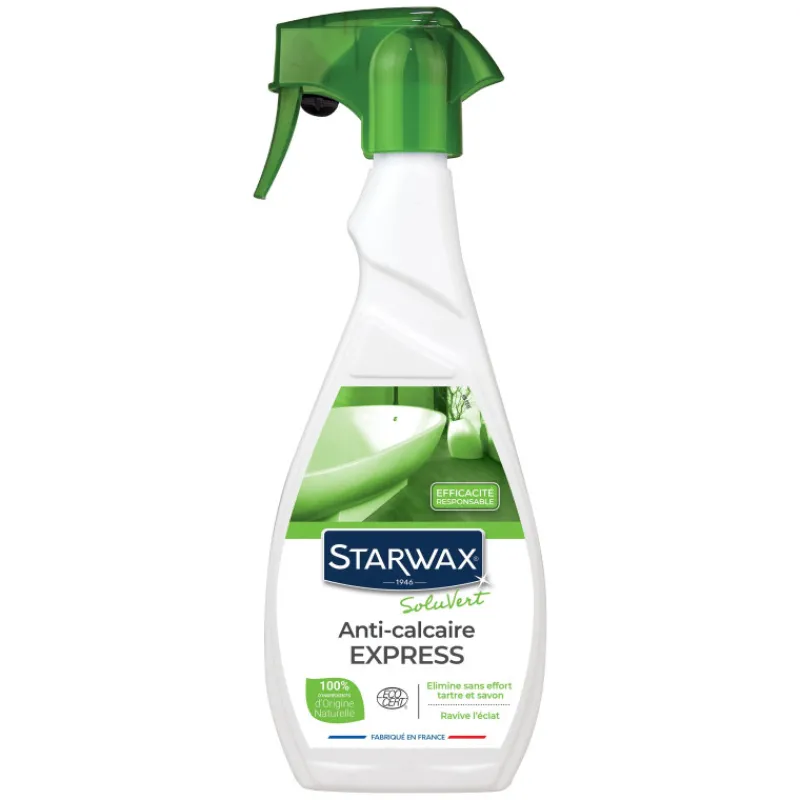 Écologiques<STARWAX Anti-calcaire express pour salle de bains Soluvert 500 ml,