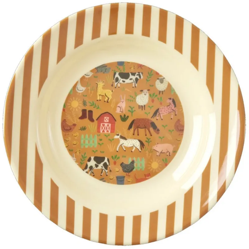 La Vaisselle Pour Enfant<Rice Assiette Creuse 20 cm Ferme,