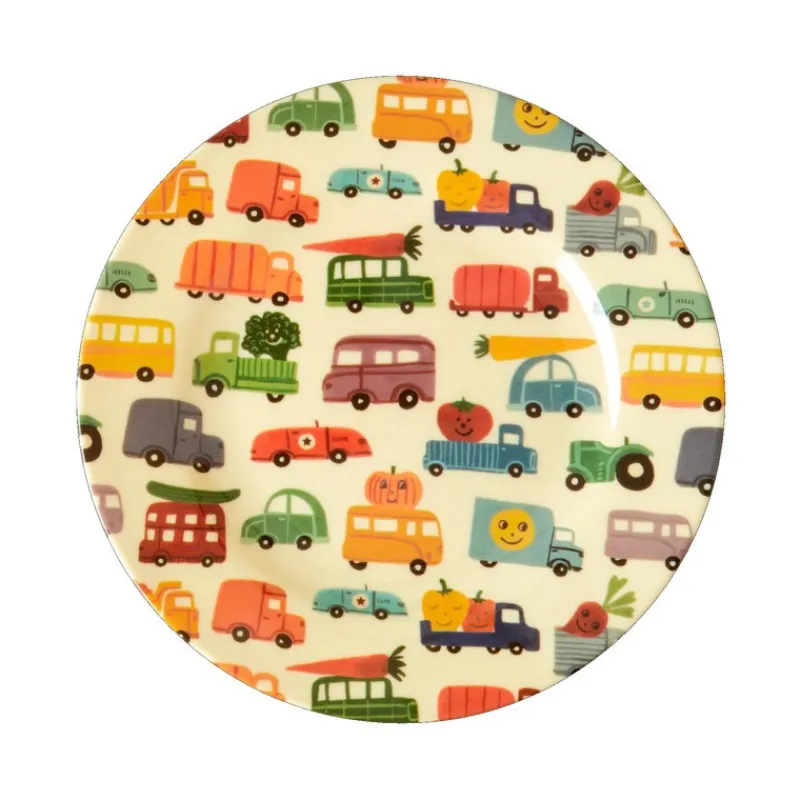 La Vaisselle Pour Enfant<Rice Assiette Dessert 20 cm Happy Cars,