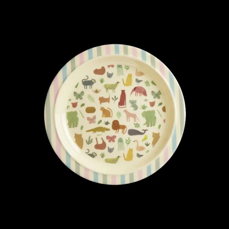 La Vaisselle Pour Enfant<Rice Assiette Plate Sweet Jungle en mélamine,