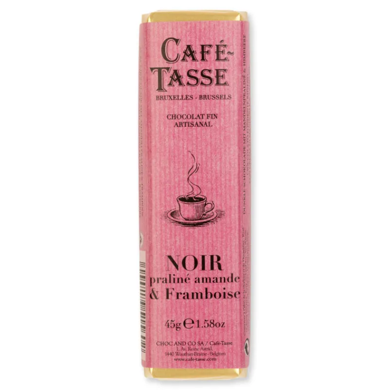 Le Chocolat<Café Tasse Barre de chocolat Noir praliné Amande et Framboise,