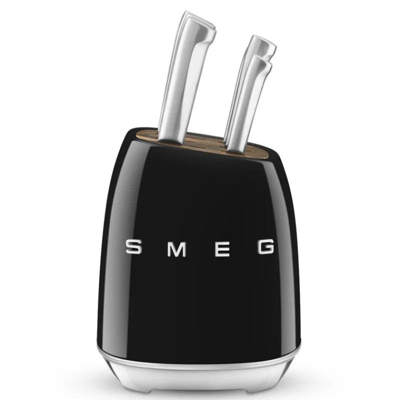 Blocs Couteaux<SMEG Bloc Couteaux années 50 Noir,