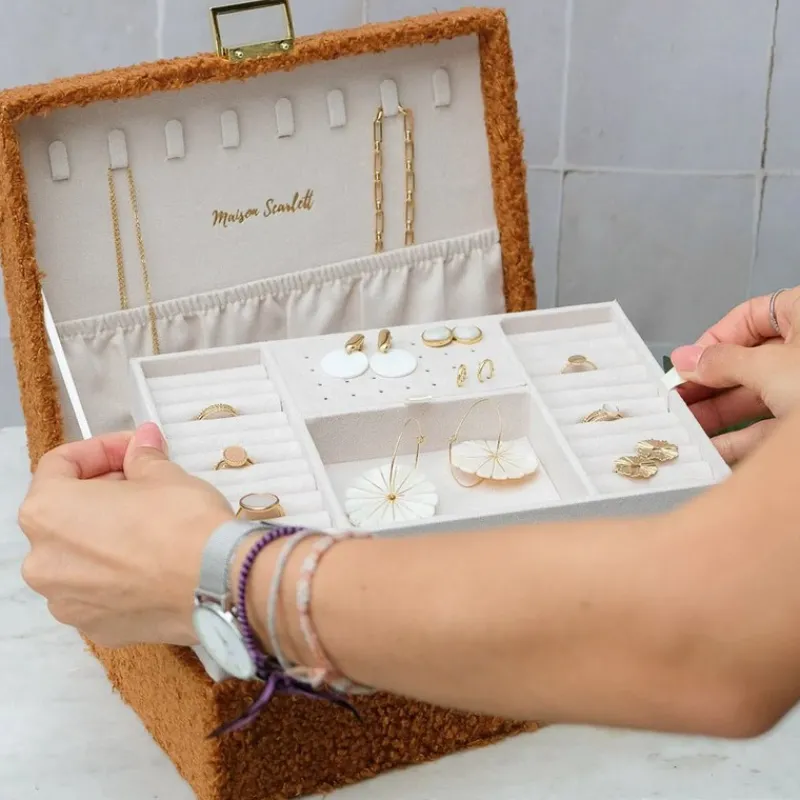 Les Bijoux | Les Accessoires<Maison Scarlett Boîte à Bijoux Louise Moumoute Camel,