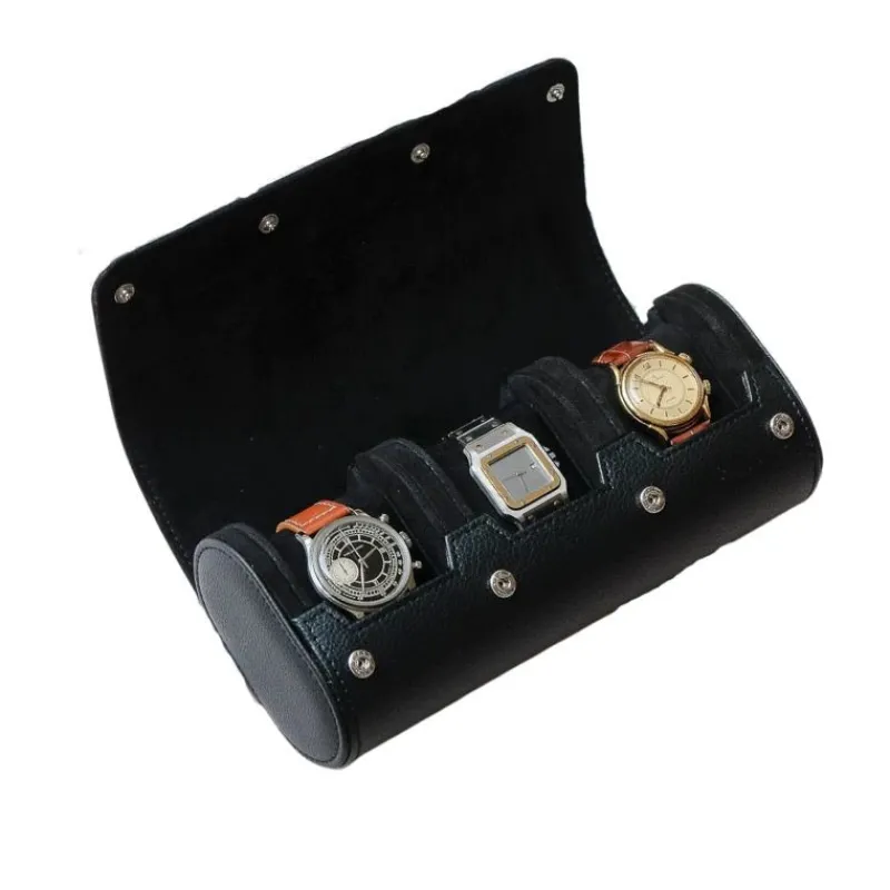 Les Accessoires<Maison Scarlett Boîte à Montres de Voyage James 3 emplacements Noir,