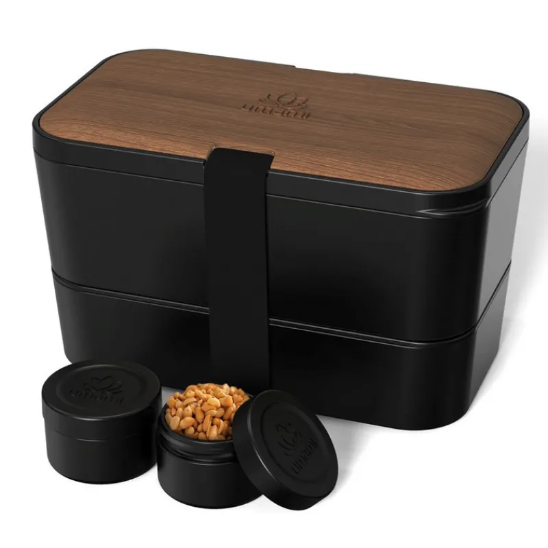 Boîtes Repas Et Accessoires<Umami Boîte Bento Modulable 1.5 L Noir & Noyer,