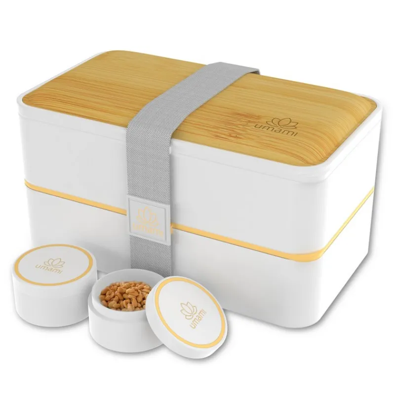 Boîtes Repas Et Accessoires<Umami Boîte Bento Original 1.2 L Blanc & Bambou,