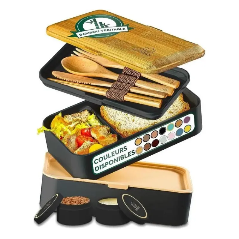 Boîtes Repas Et Accessoires<Umami Boîte Bento Original 1.2 L Noir & Bambou,