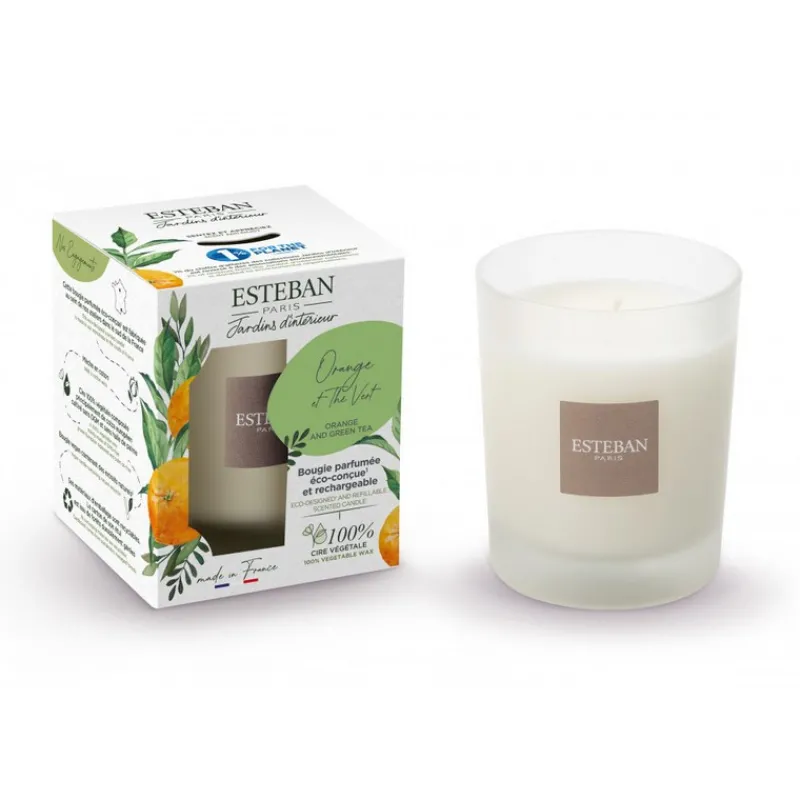 Bougies Parfumées | Bougies Décoratives<ESTEBAN Bougie parfumée 180 gr Orange et Thé vert,