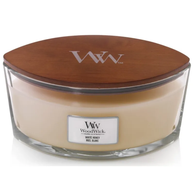 Bougies Parfumées<Woodwick Bougie parfumée Ellipse Miel Blanc,