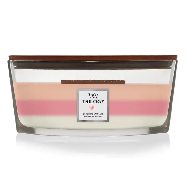 Bougies Parfumées<Woodwick Bougie parfumée Ellipse Trilogy Verger en Fleurs,