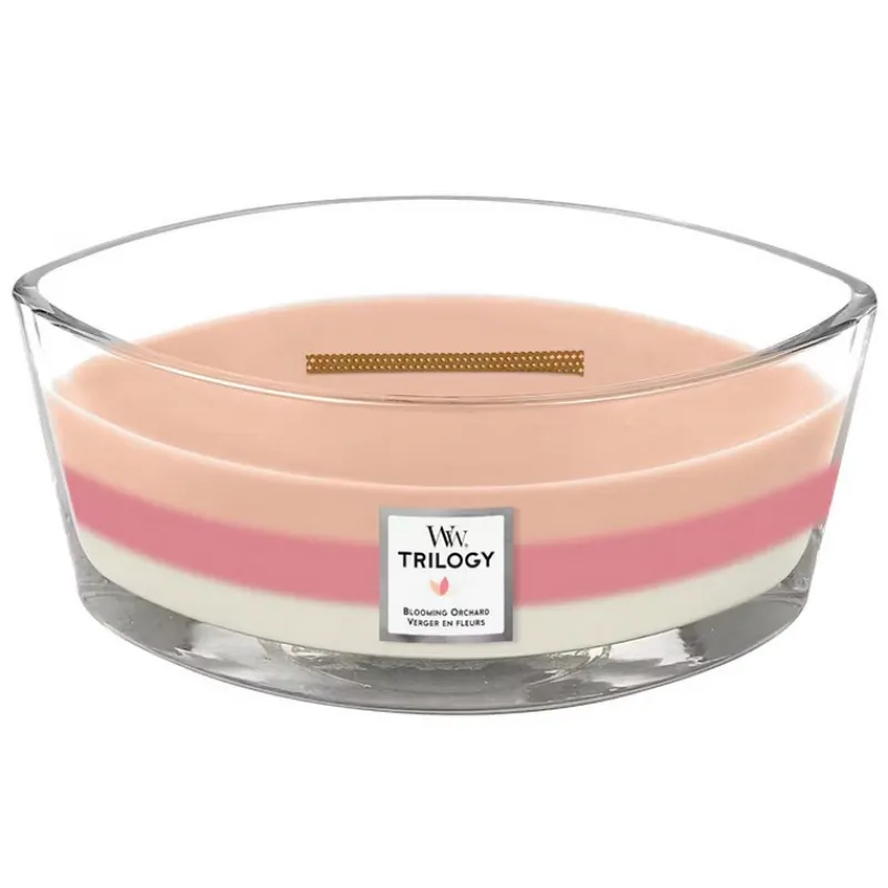 Bougies Parfumées<Woodwick Bougie parfumée Ellipse Trilogy Verger en Fleurs,