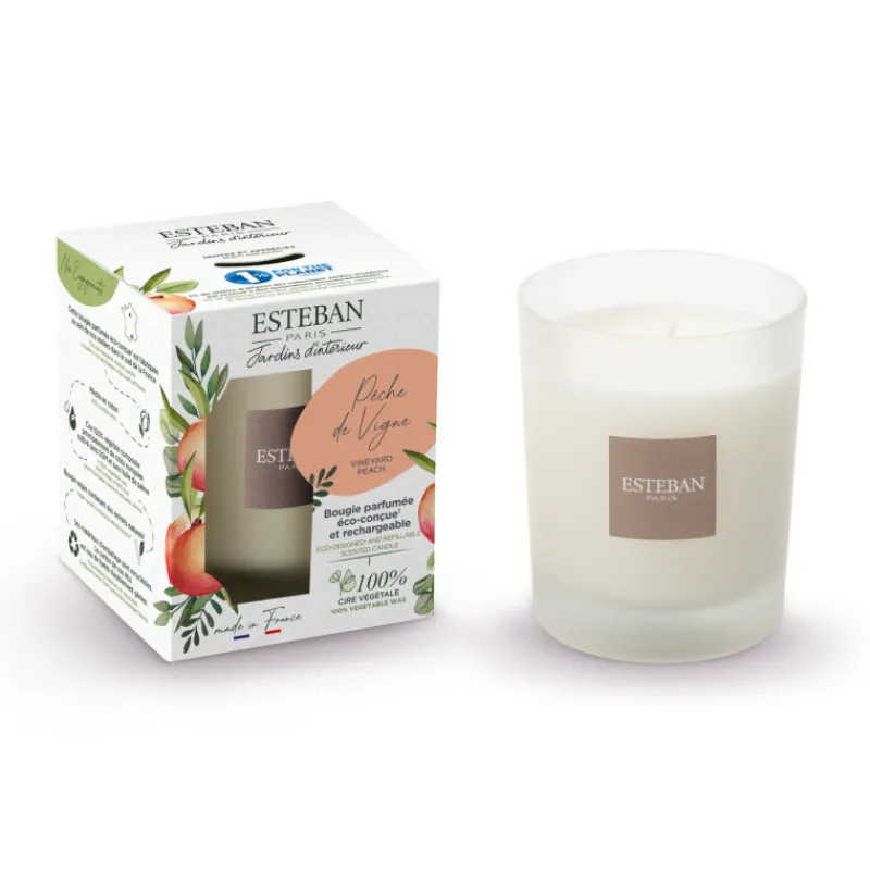 Bougies Parfumées | Bougies Décoratives<ESTEBAN Bougie parfumée 180g Pêche de vigne,