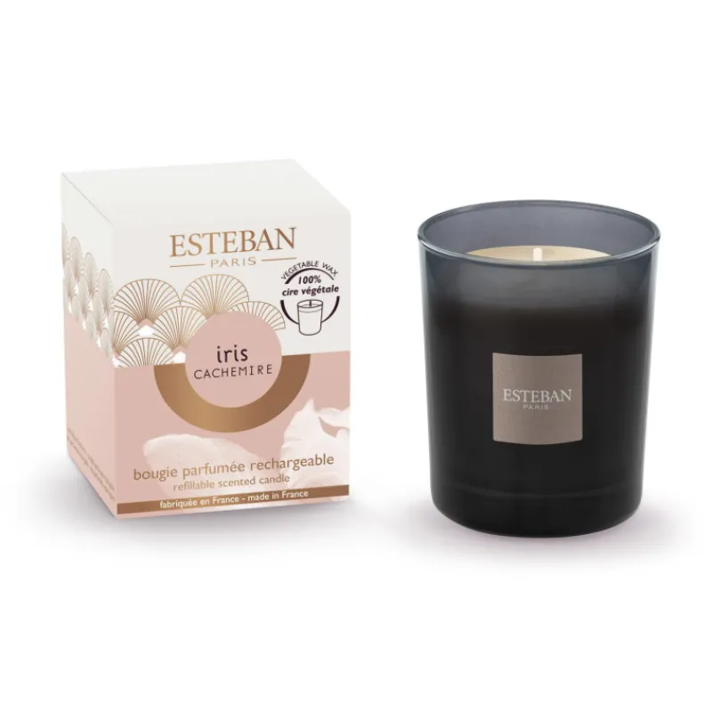 Bougies Parfumées | Bougies Décoratives<ESTEBAN Bougie parfumée initiale 180g Iris Cachemire,