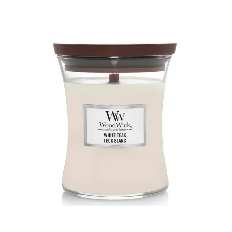 Parfums D'Intérieur | Bougies Parfumées<Woodwick Bougie parfumée Teck blanc,