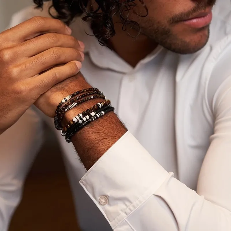 Les Bijoux<Têtes Blondes Bracelet Homme 2 tours Sacha,