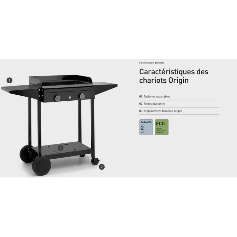 Planchas Et Accessoires<FORGE ADOUR Chariot Origin 60 acier,