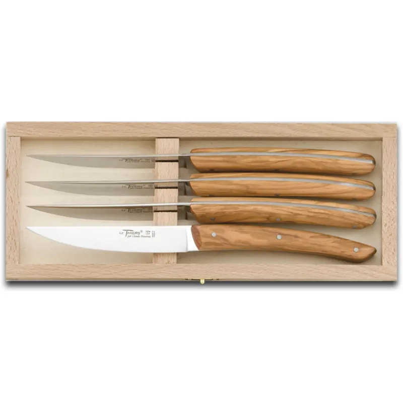 Couteaux<DOZORME Coffret 4 couteaux à steak Le Thiers® Bois d'Olivier, Claude