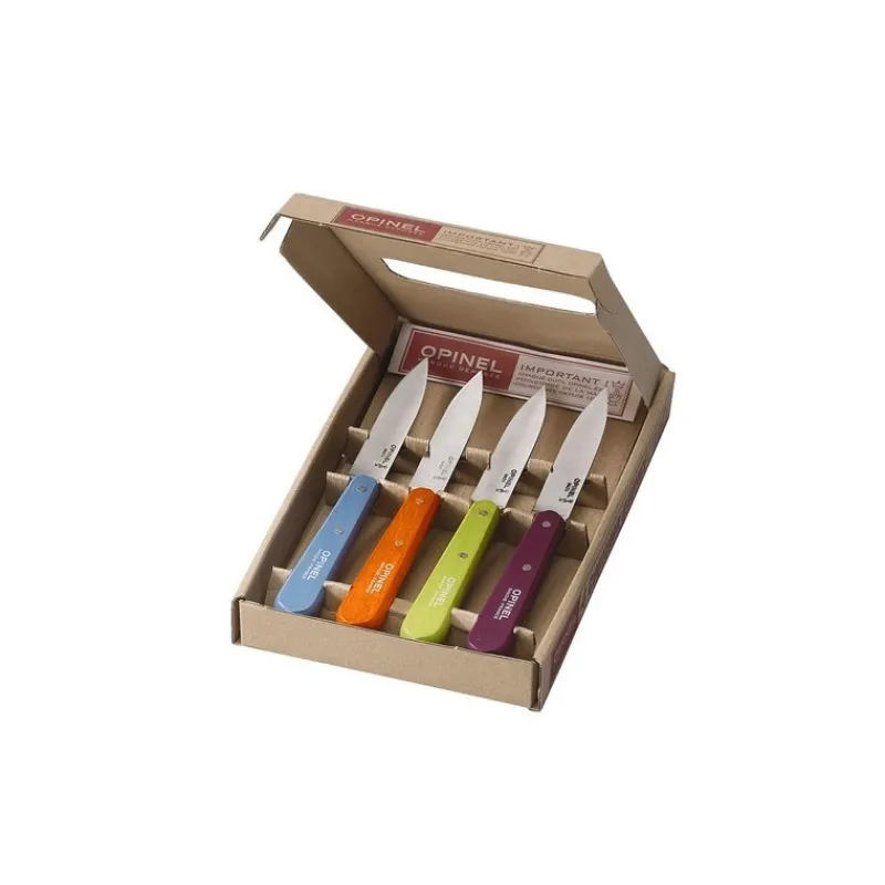 Couteaux Professionnels<OPINEL Coffret 4 couteaux d'office acidulés,