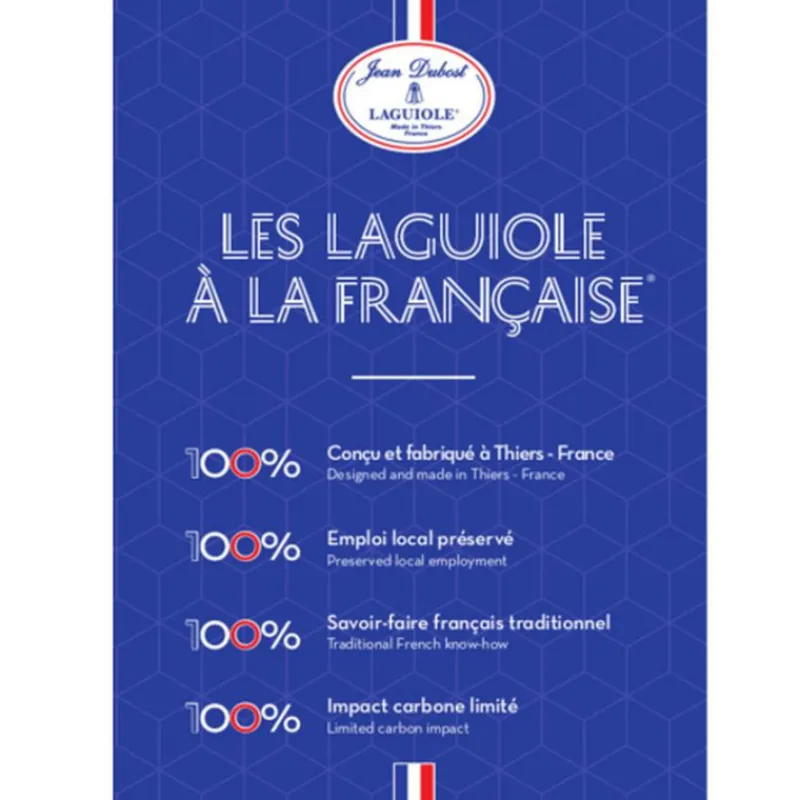 Fourchettes<DUBOST Coffret 4 fourchettes à cocktail bleu " Les Laguiole à la Française", Jean Pradel
