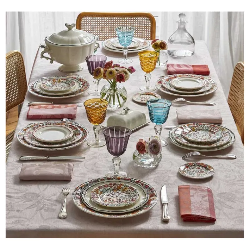 Les Assiettes Plates<GIEN FRANCE Coffret de 4 assiettes plates extra Poésie, Faïencerie de Gien