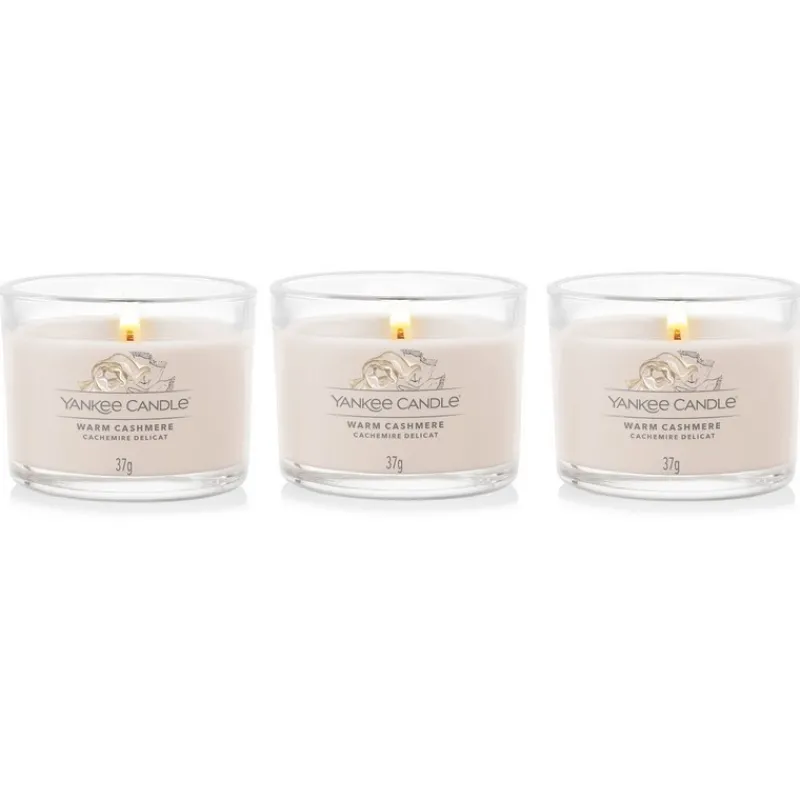 Bougies Parfumées<Yankee Candle Coffret de 3 Bougies Votives Parfumées Cachemire Délicat,