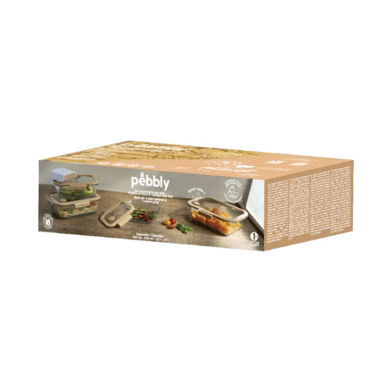 Boîtes Hermétiques<PEBBLY Coffret de conservation sous-vide 5 pièces,