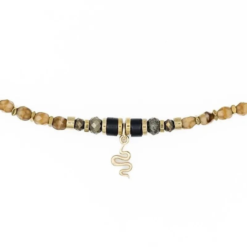 Les Bijoux<Têtes Blondes Collier et Bracelet 3 tours Ana Caramel,