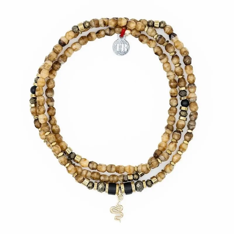 Les Bijoux<Têtes Blondes Collier et Bracelet 3 tours Ana Caramel,