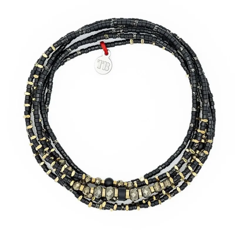 Les Bijoux<Têtes Blondes Collier et Bracelet 6 tours Black Panther Slim,