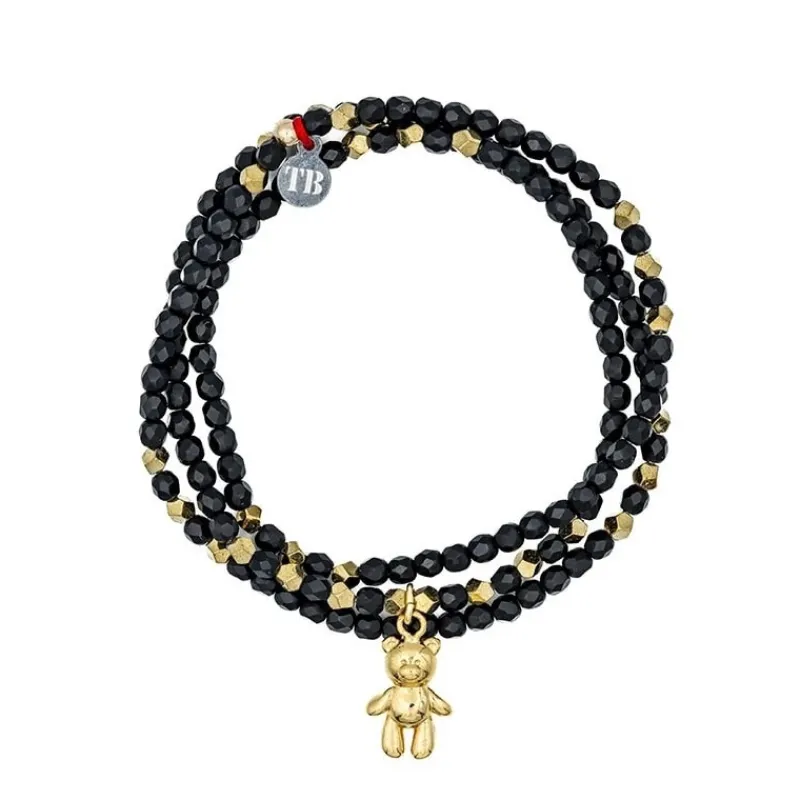 Les Bijoux<Têtes Blondes Collier et Bracelet 3 tours Doudou Dédé Noir,