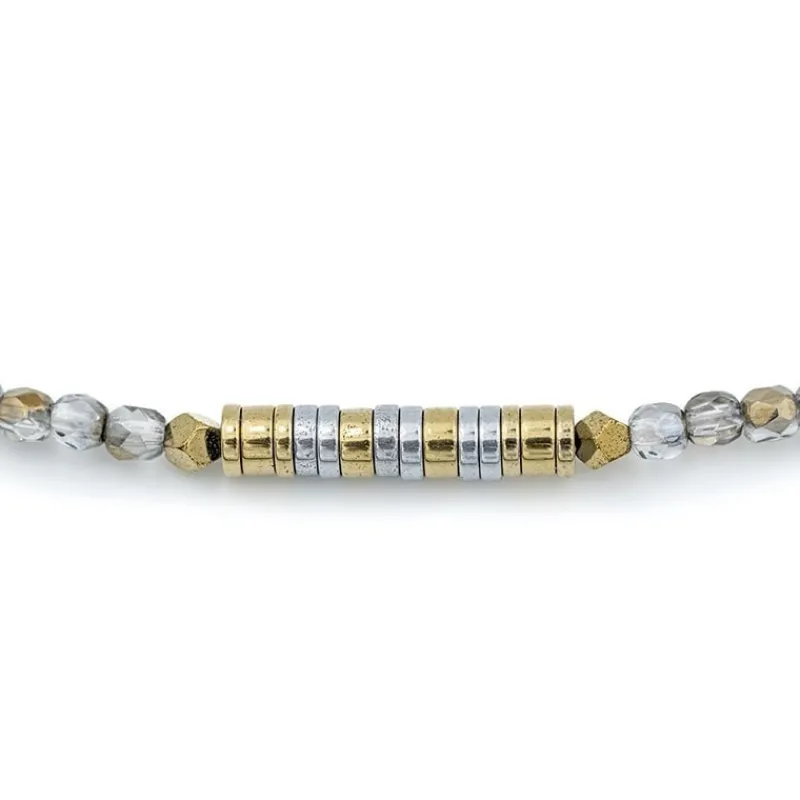 Les Bijoux<Têtes Blondes Collier et Bracelet 6 tours Lizbeth Cristal,