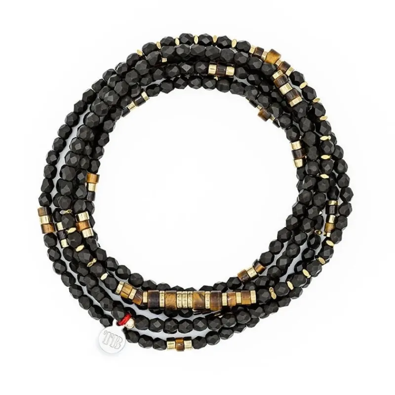 Les Bijoux<Têtes Blondes Collier et Bracelet 6 tours Léopard Brun,