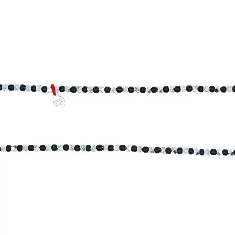 Les Bijoux<Têtes Blondes Collier et Bracelet 6 tours Max Silver Noir,