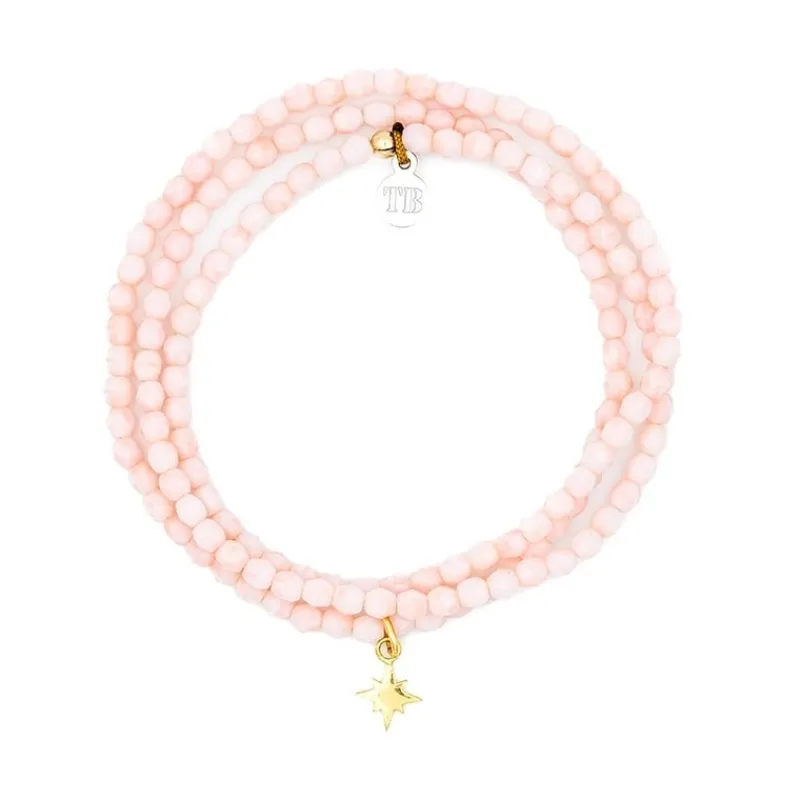 Les Bijoux<Têtes Blondes Collier et Bracelet 3 tours Polaire Rose Guimauve,