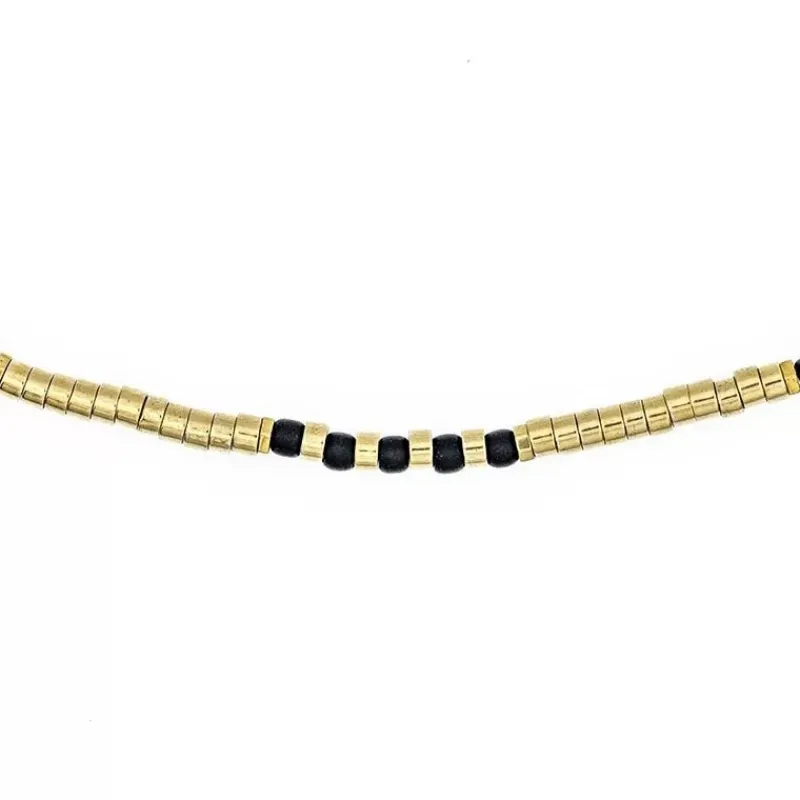 Les Bijoux<Têtes Blondes Collier et Bracelet 3 tours Toni Hématite Gold,