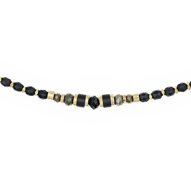 Les Bijoux<Têtes Blondes Collier et Bracelet 3 tours Zuri Noir Mat,