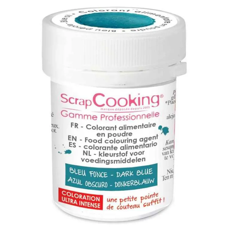 Les Macarons | Arômes Et Colorants<ScrapCooking Colorant artificiel en poudre Bleu foncé,