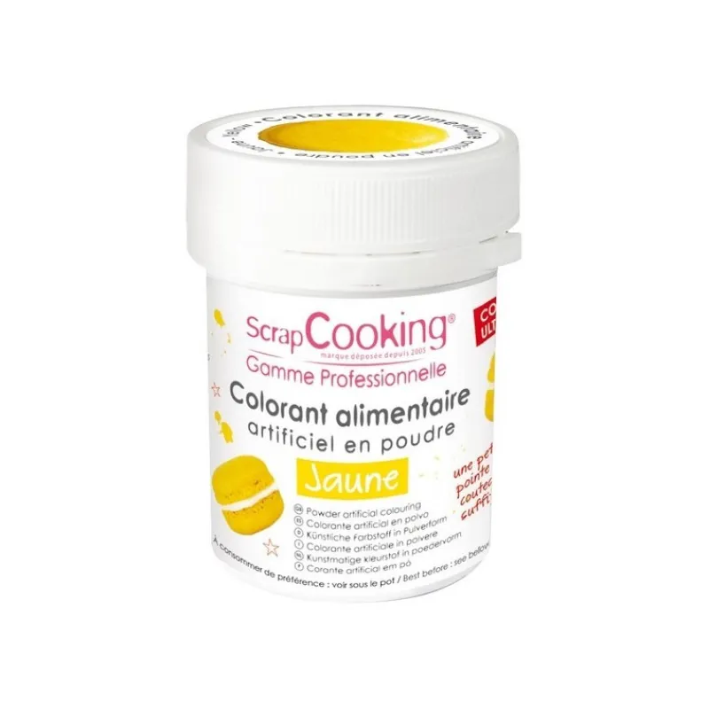 Les Macarons | Les Cupcakes<ScrapCooking Colorant artificiel en poudre Jaune,