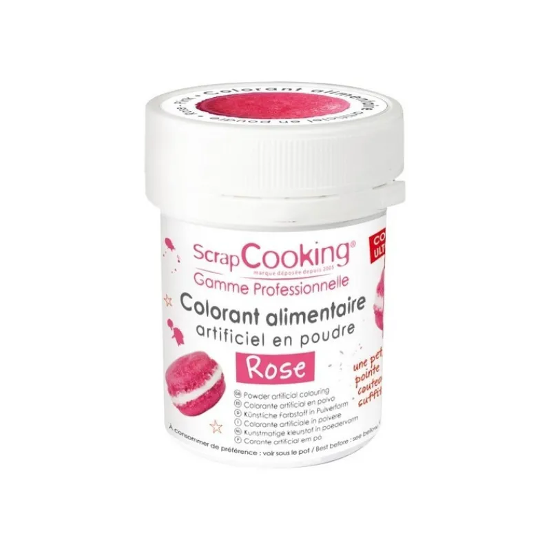 Les Macarons | Les Cupcakes<ScrapCooking Colorant artificiel en poudre Rose,