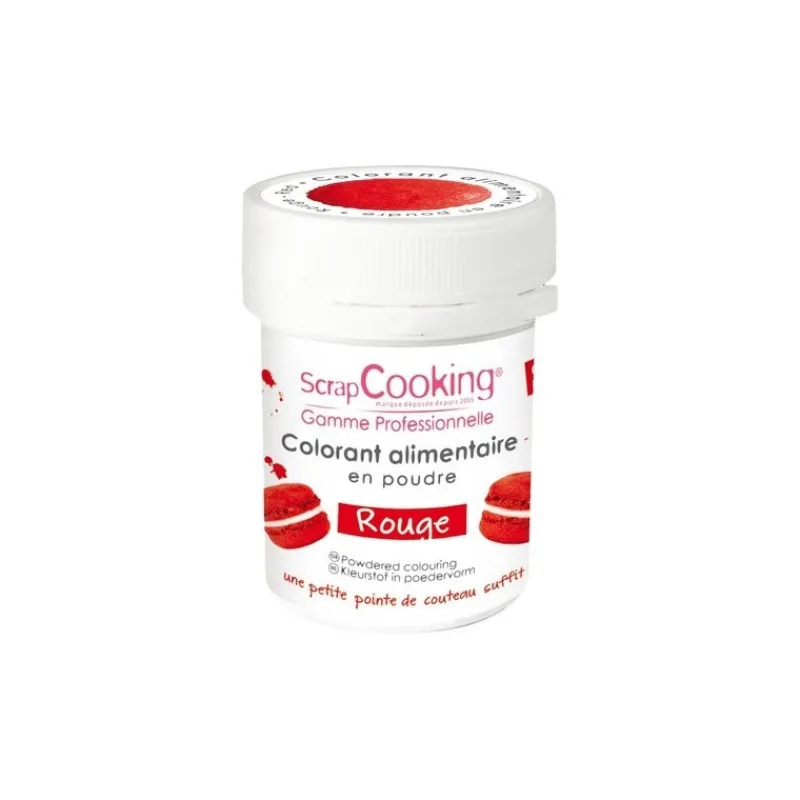Les Macarons | Les Cupcakes<ScrapCooking Colorant artificiel en poudre Rouge,