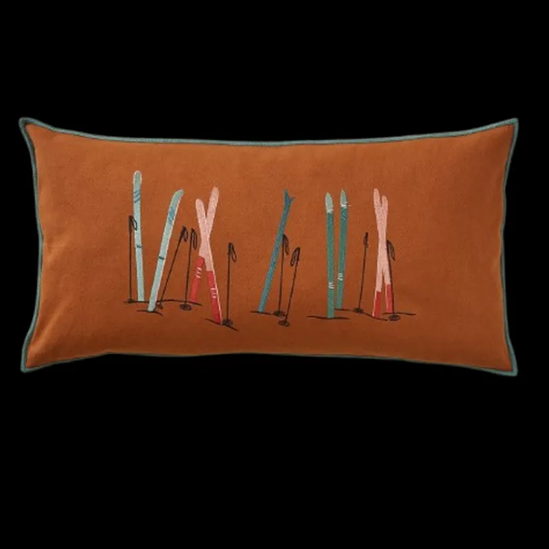 Coussins Et Rideaux<Sylvie Thiriez Coussin brodé Passe-montagne Caramel,