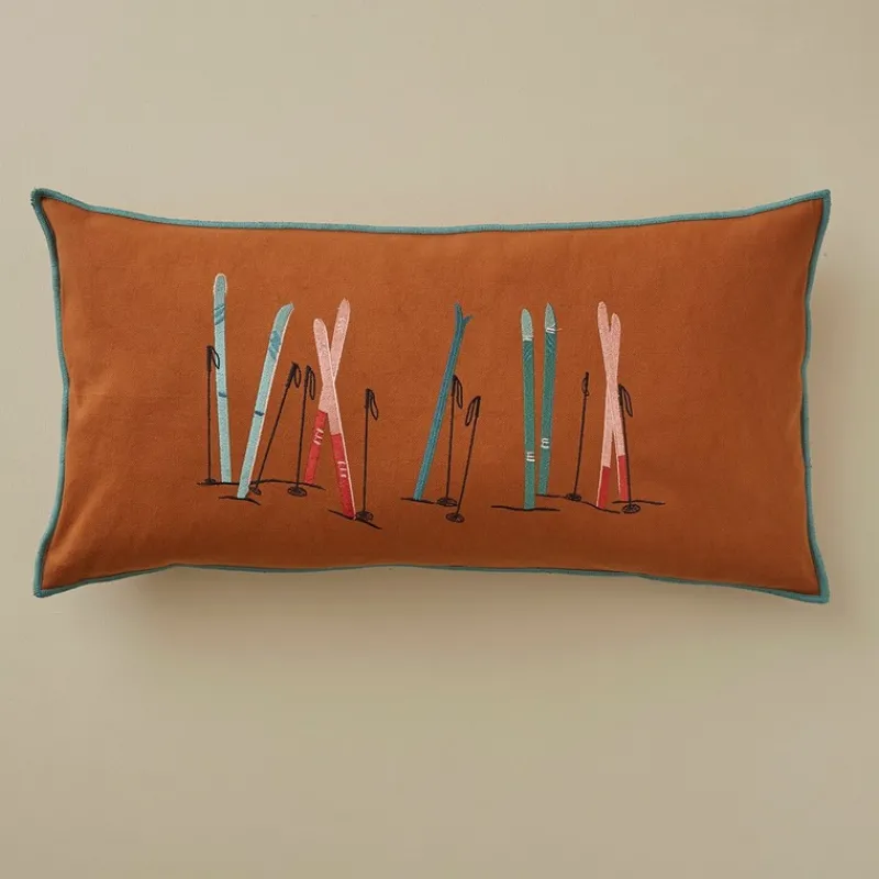 Coussins Et Rideaux<Sylvie Thiriez Coussin brodé Passe-montagne Caramel,