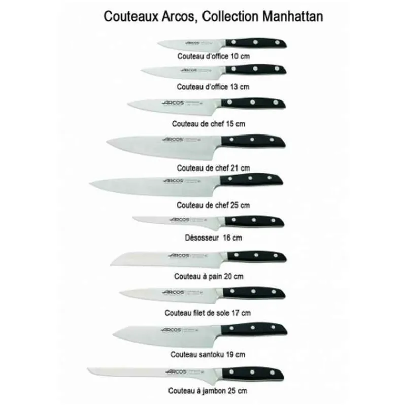 Couteaux Professionnels<ARCOS Couteau à pain 20 cm Manhattan,