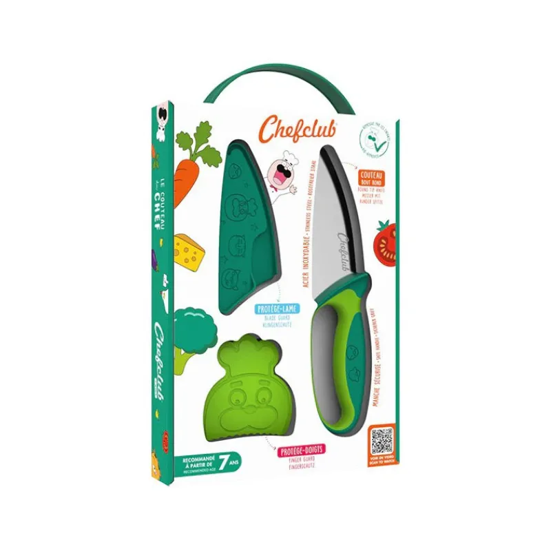 Les Couverts Pour Enfant<Chefclub Couteau vert Kids,