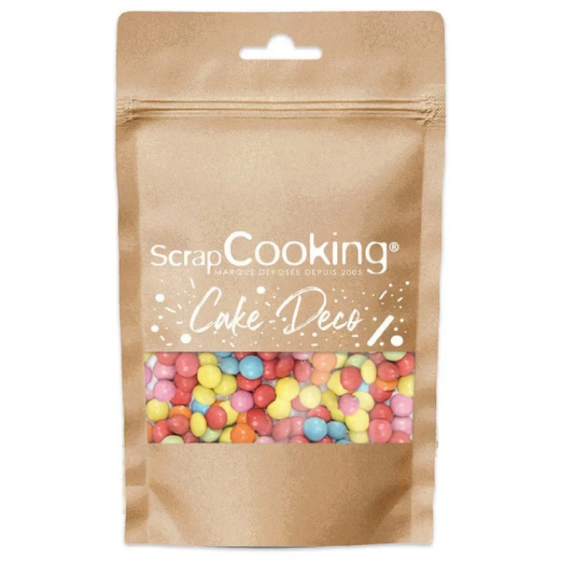 Les Cupcakes<ScrapCooking Décors Sucrés Dragées Choco Multicolores 75g,