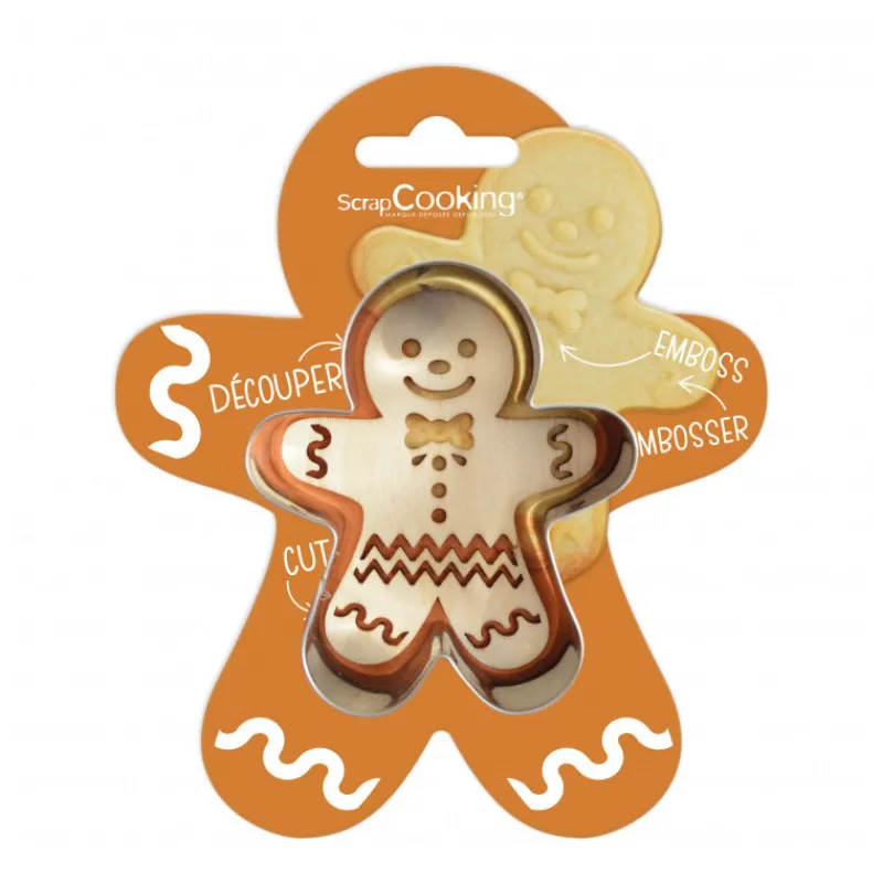 Emporte-Pièce<ScrapCooking Découpoir + embosseur bois Ginger,