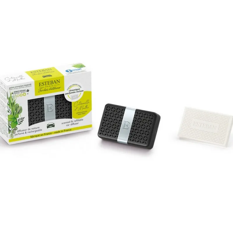 Diffuseurs De Parfum D'Intérieur<ESTEBAN Diffuseur de voiture Citronnelle et Menthe,