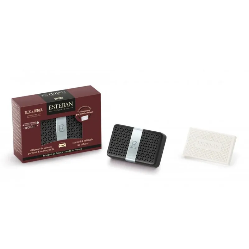 Diffuseurs De Parfum D'Intérieur<ESTEBAN Diffuseur de voiture Teck & Tonka,