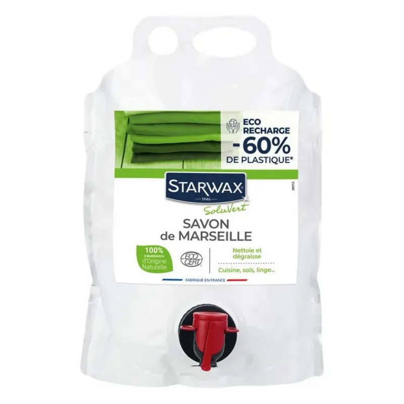 Écologiques | Cuisine<STARWAX Eco recharge Savon de Marseille Soluvert,