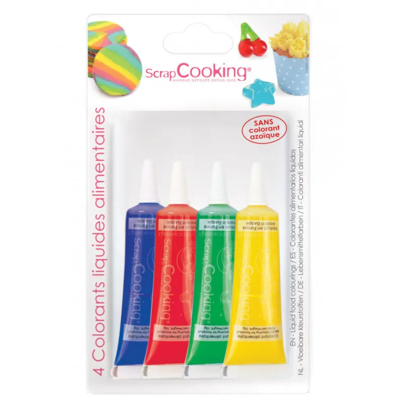 Les Macarons | Les Cupcakes<ScrapCooking Ensemble 4 colorants alimentaires,